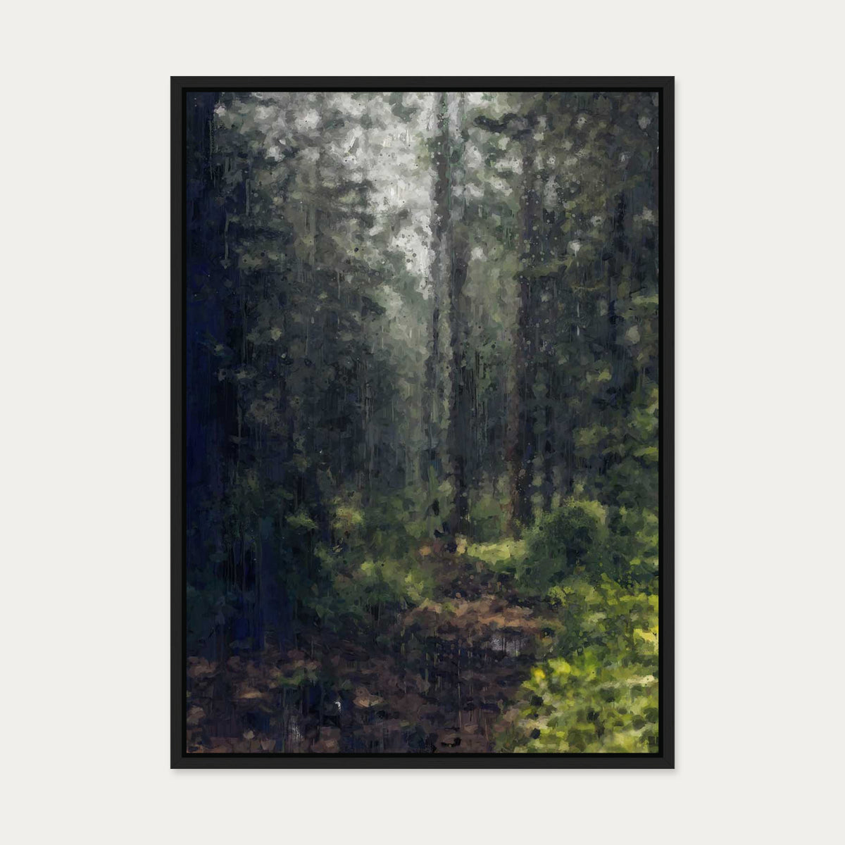 The Forest Canvas Art — 50 x 70 cm — Black Frame