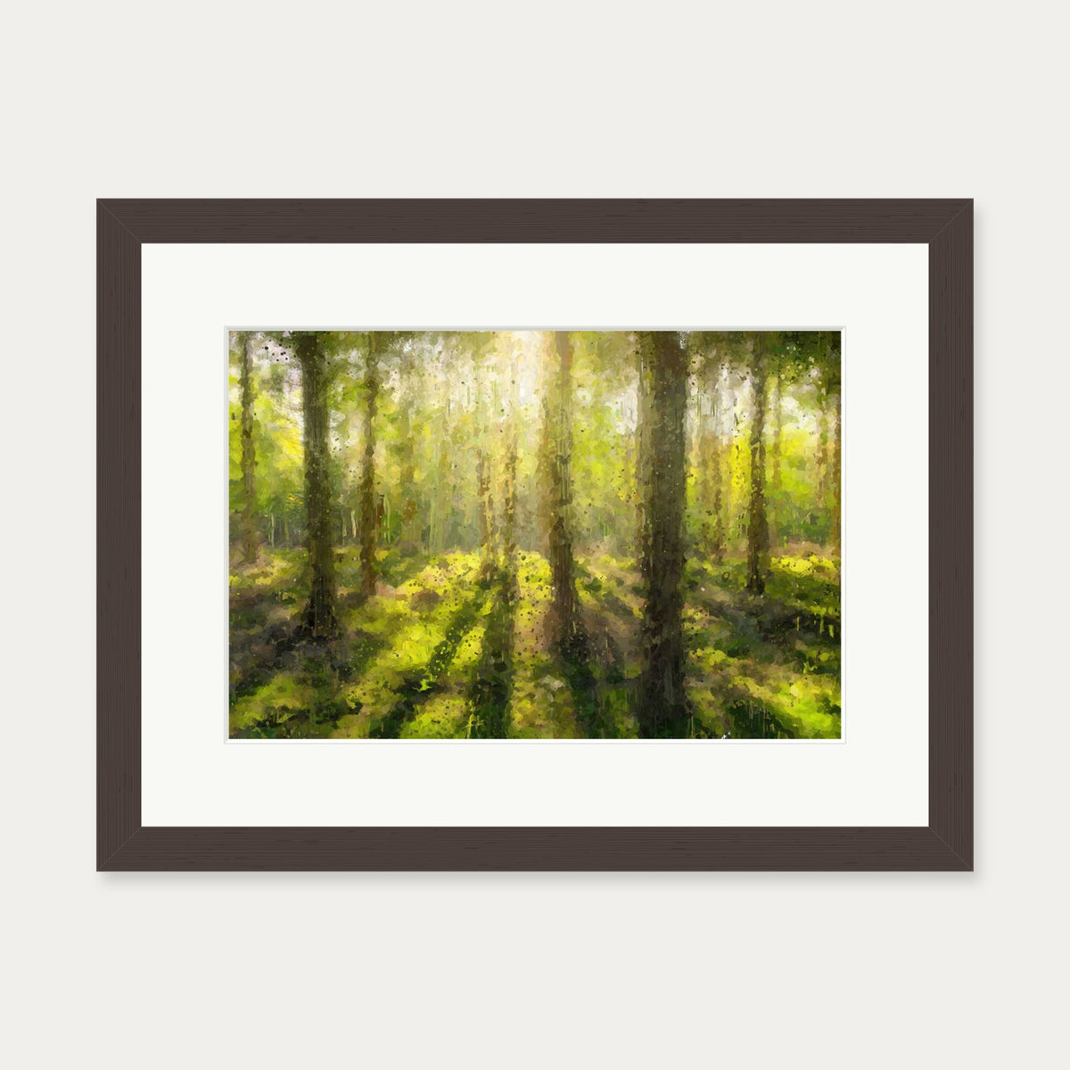 The Forest Trees Art Print — 30 x 40 cm — Brown Frame