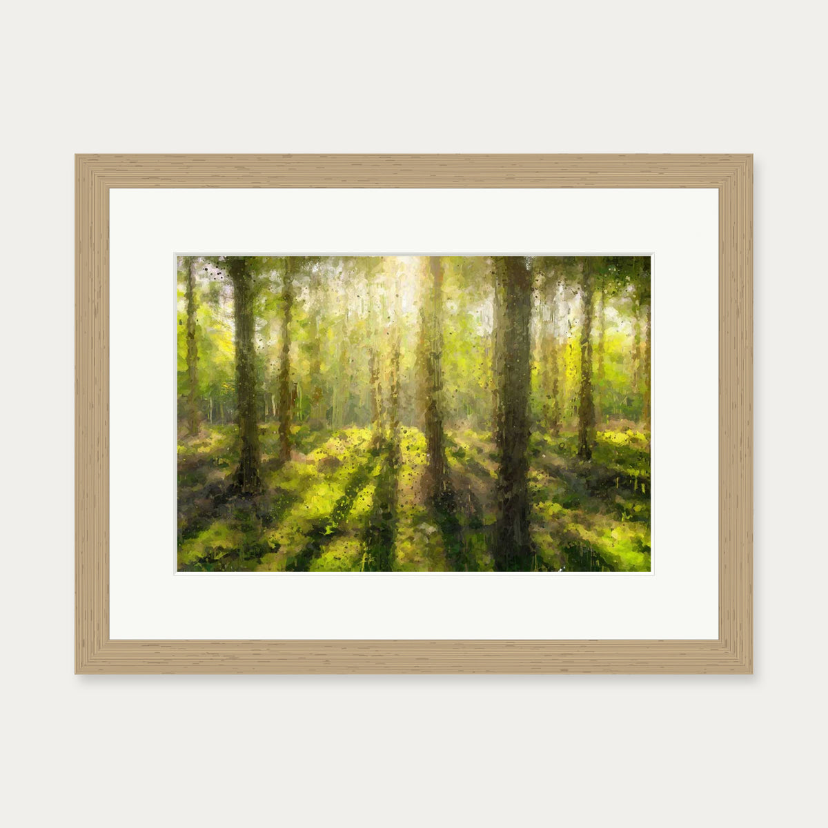 The Forest Trees Art Print — 30 x 40 cm — Oak Frame