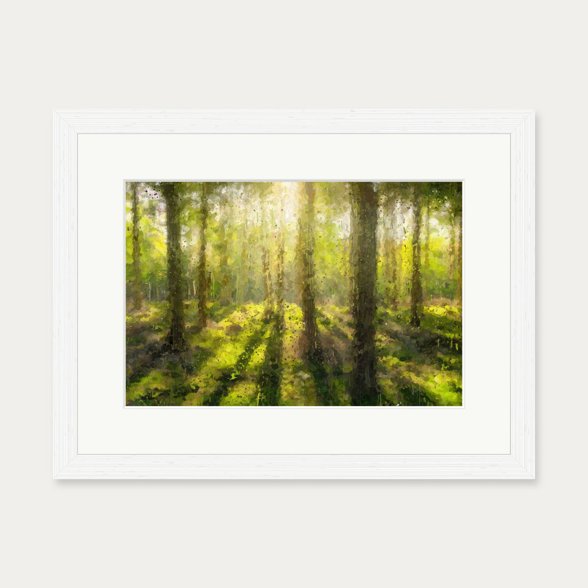 The Forest Trees Art Print — 30 x 40 cm — White Frame