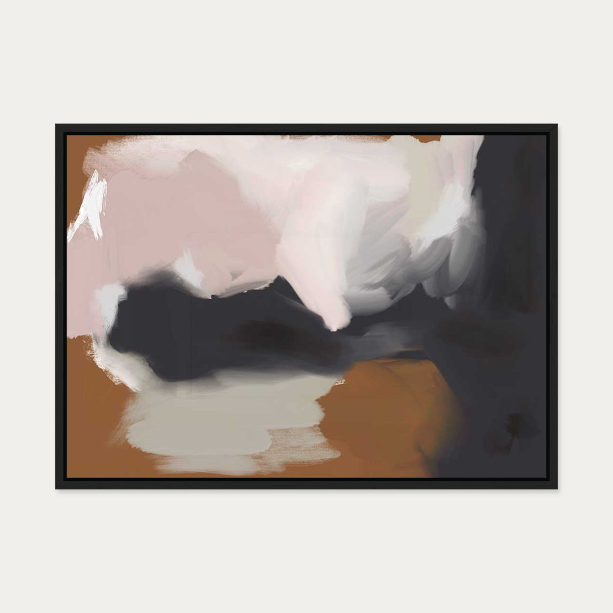 The Island Canvas Art — 50 x 70 cm — Black Frame