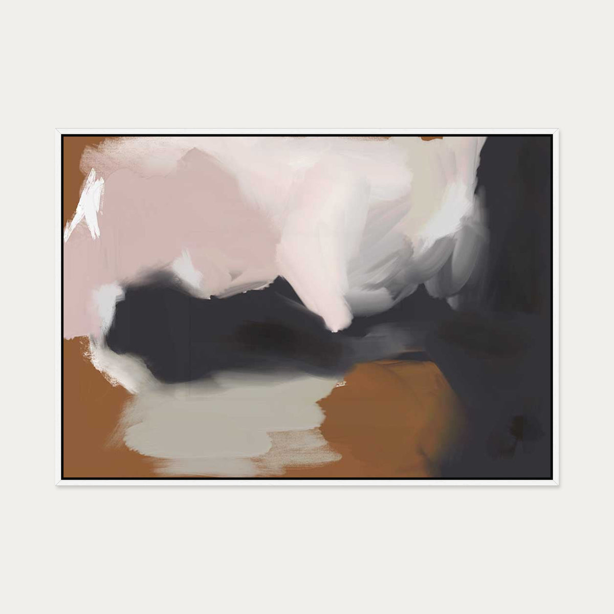 The Island Canvas Art — 70 x 100 cm — White Frame