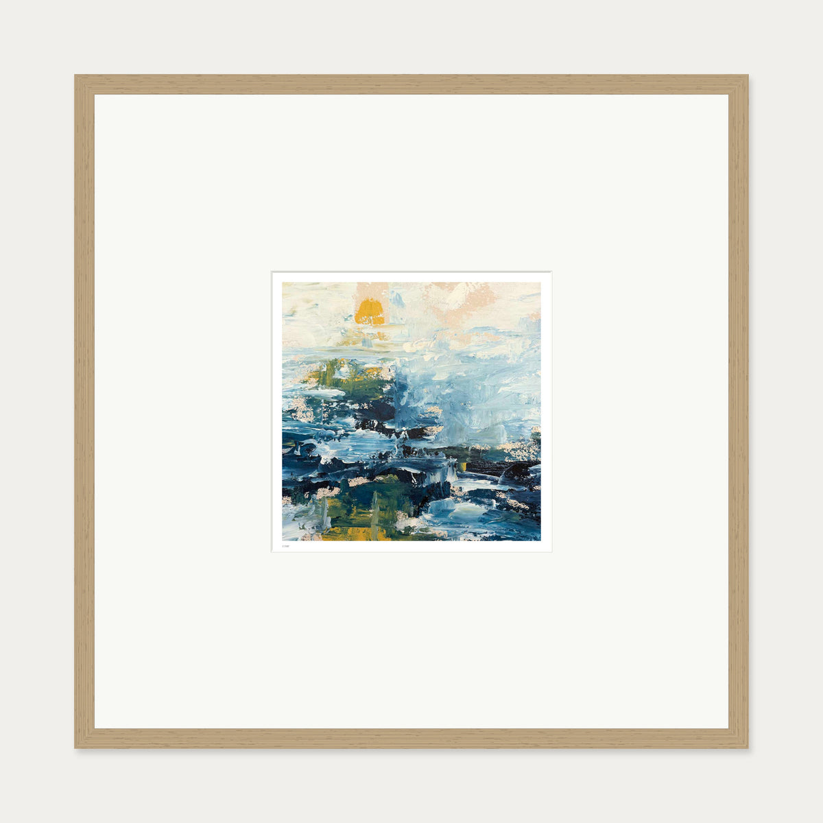 The Lake III Limited Edition Print — 70 x 70 cm — Oak Frame