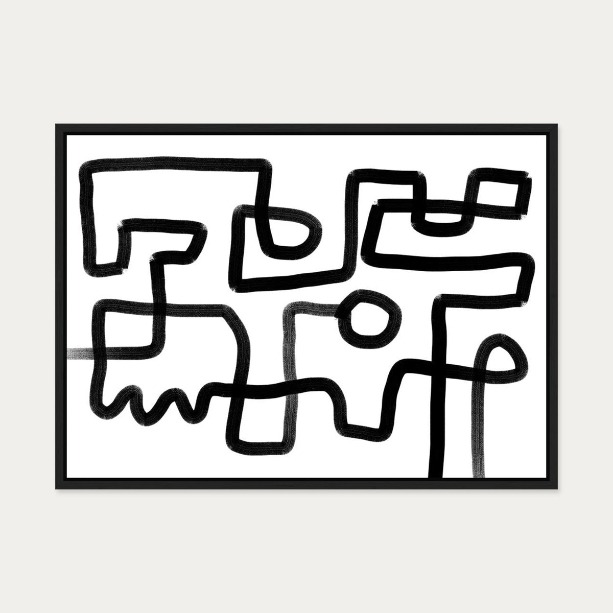 The Maze Canvas Art — 50 x 70 cm — Black Frame
