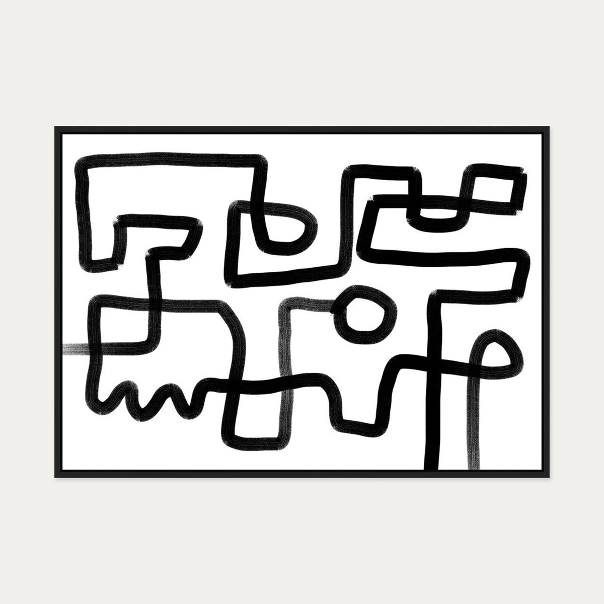 The Maze Canvas Art — 70 x 100 cm — Black Frame