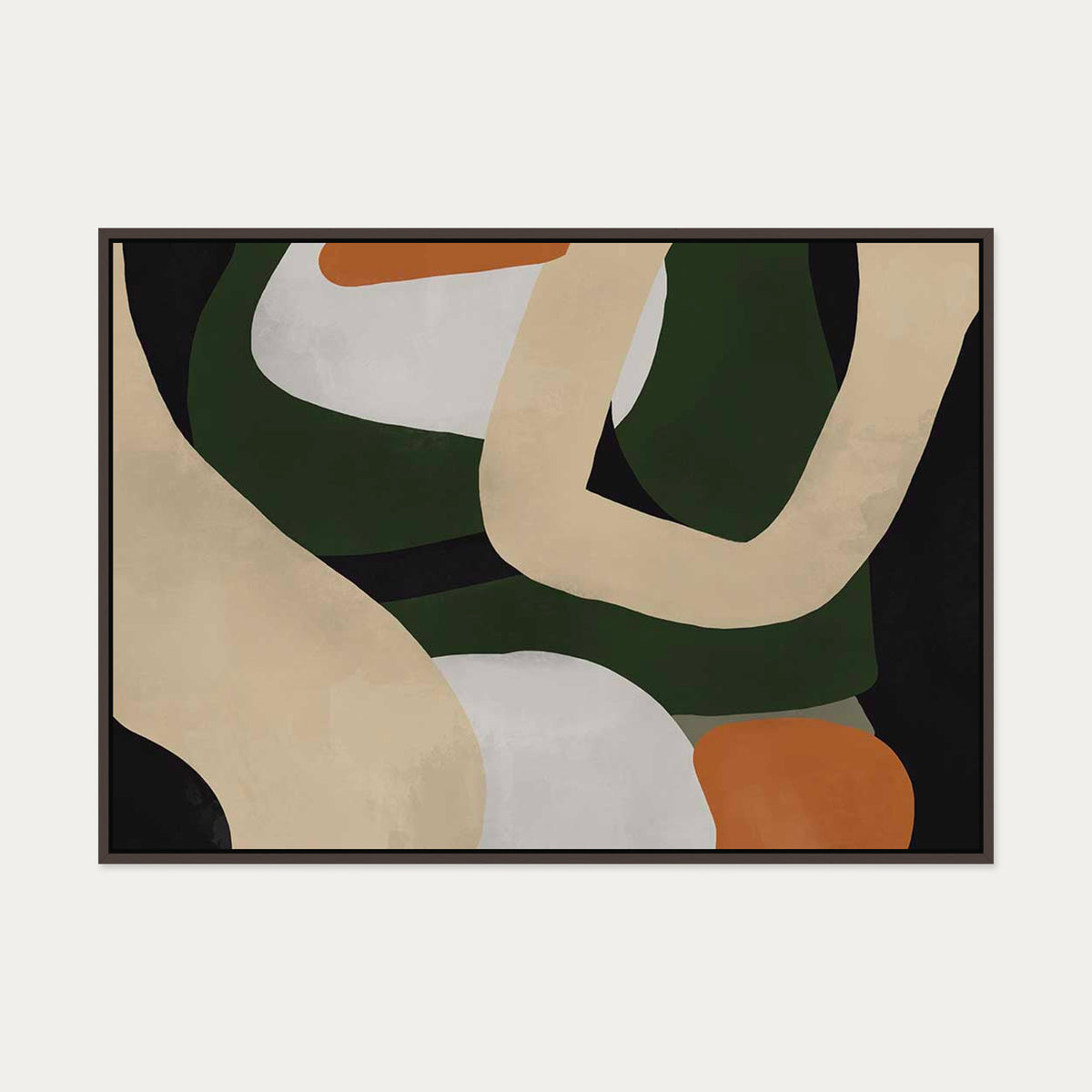 The Morning After Canvas Art — 70 x 100 cm — Brown Frame