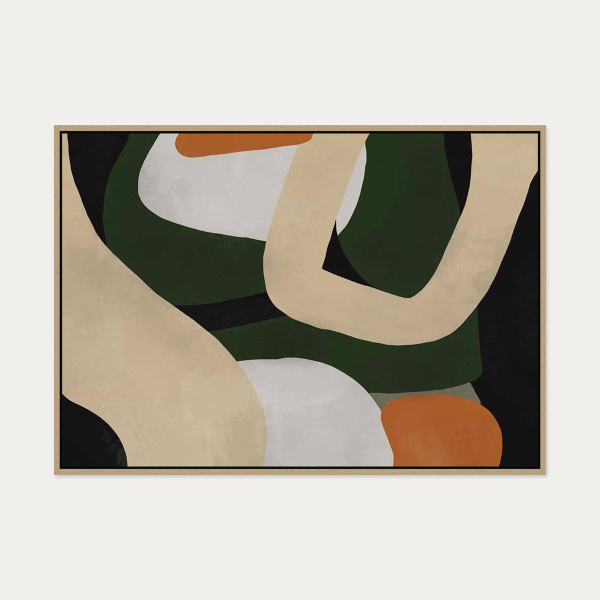 The Morning After Canvas Art — 70 x 100 cm — Oak Frame