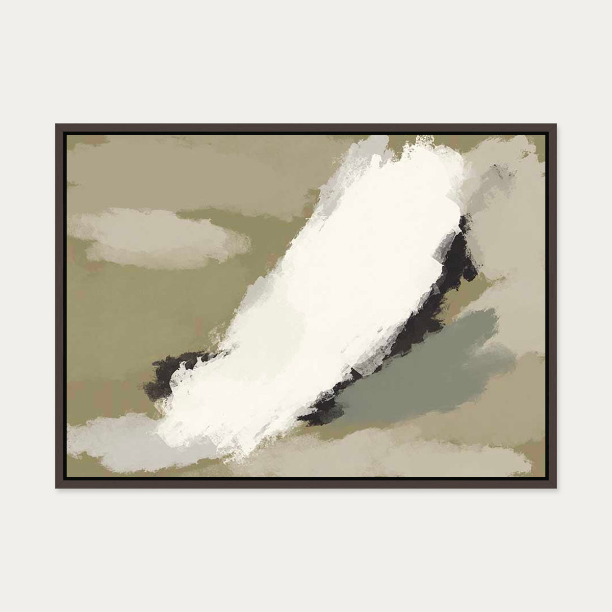 The Olive Branch Canvas Art — 50 x 70 cm — Brown Frame