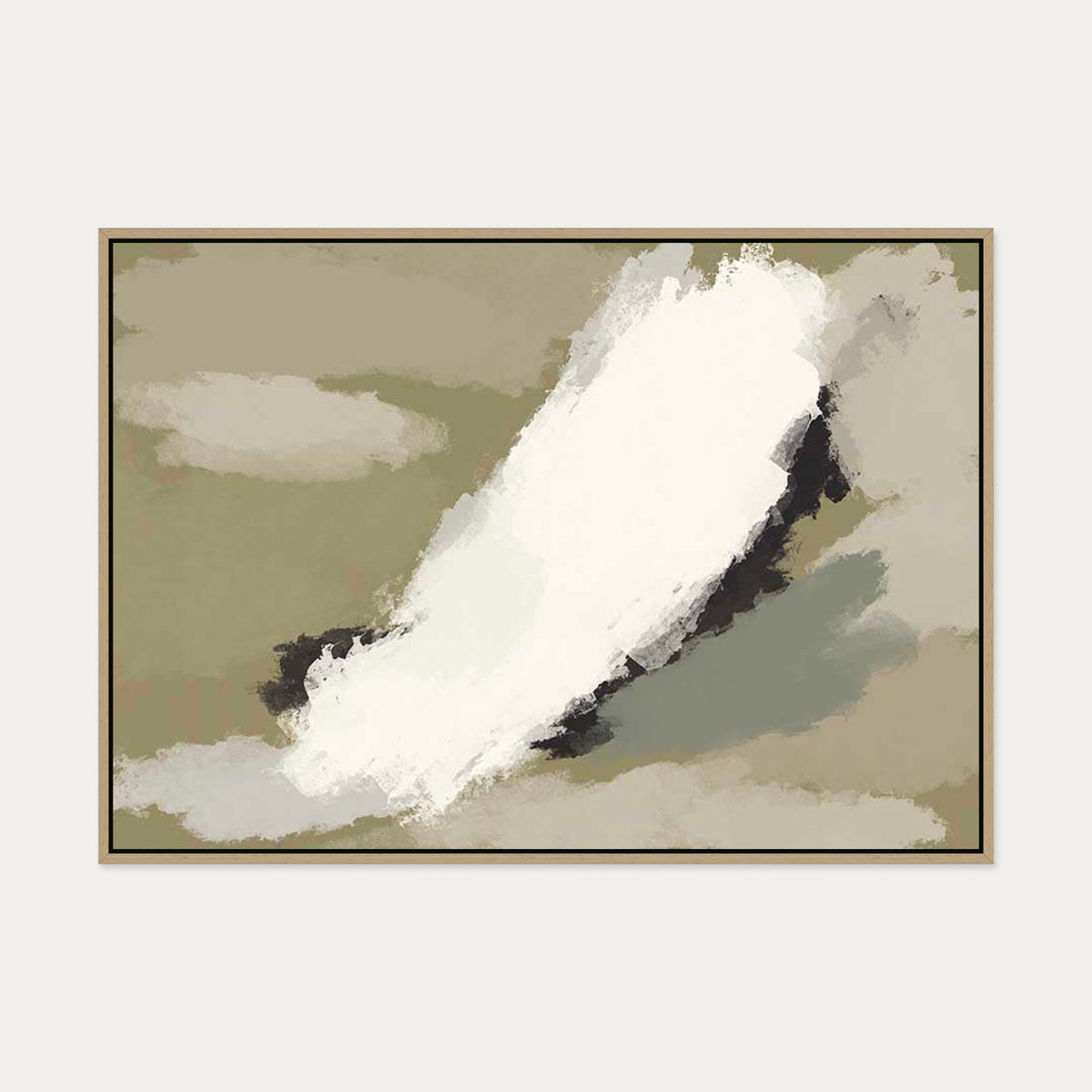The Olive Branch Canvas Art — 70 x 100 cm — Oak Frame