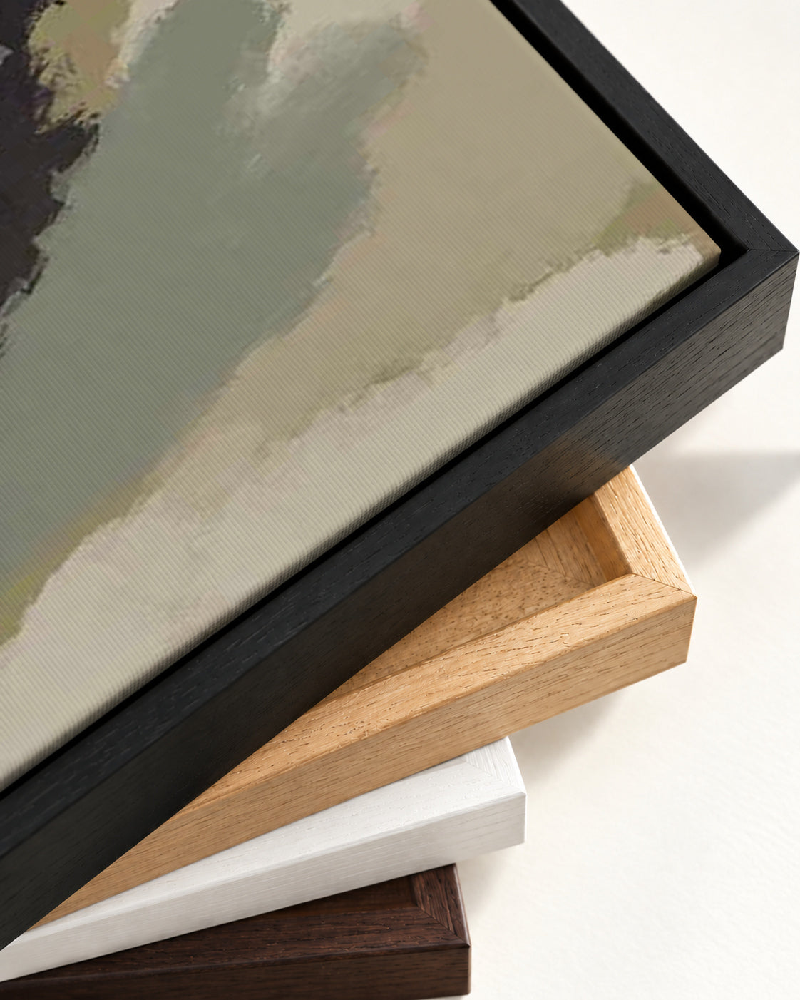 The Olive Branch Canvas Art — framed canvas corner and wrapped canvas detail