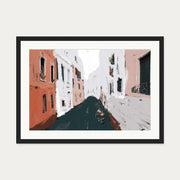 The River City Art Print — 50 x 70 cm — Black Frame