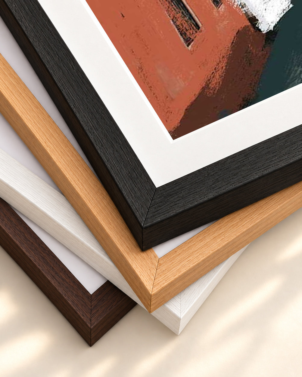 The River City Art Print — framed print corner with 5 cm mount and bevel