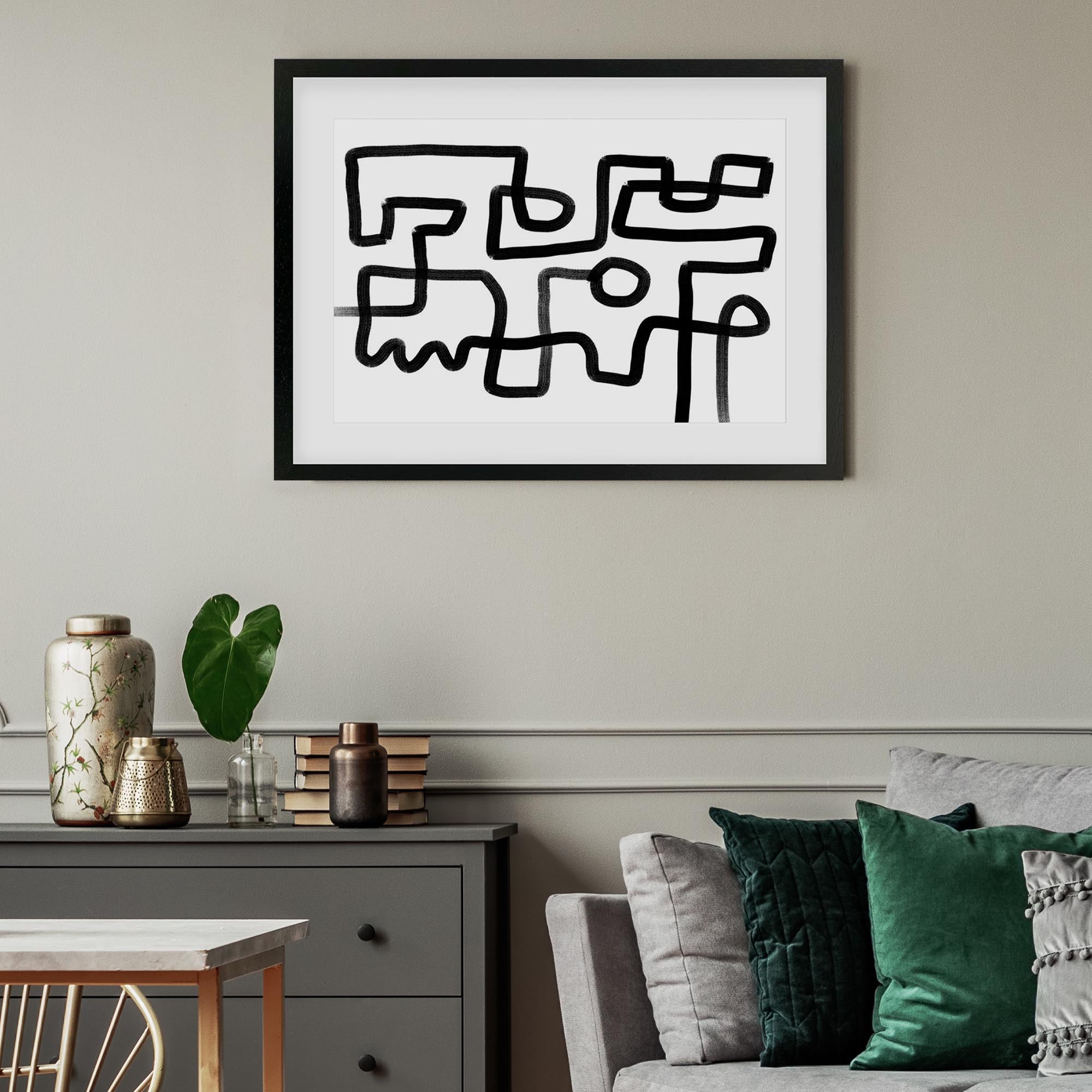 The Maze Abstract Framed Art