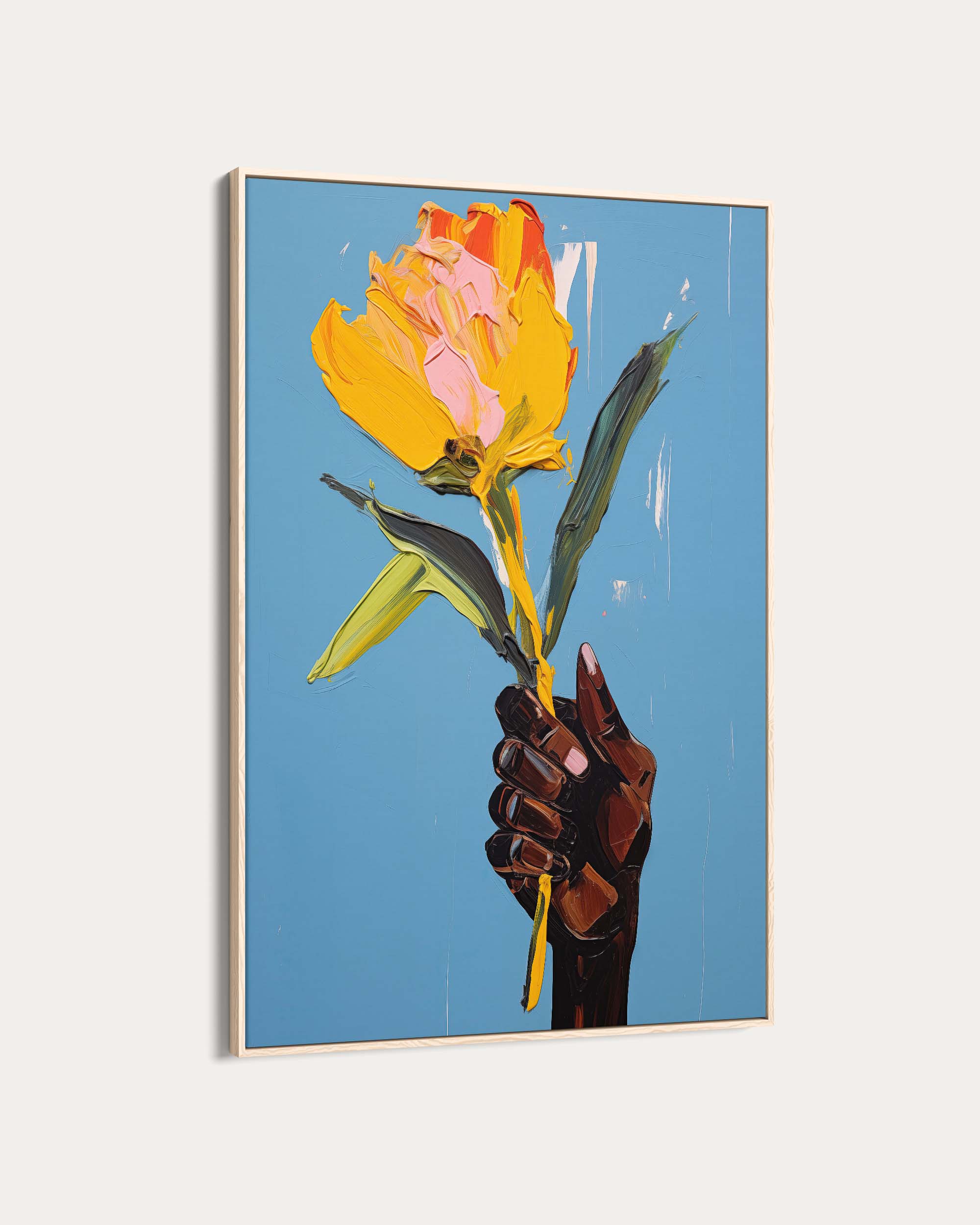 Holding A Flower Wall Art