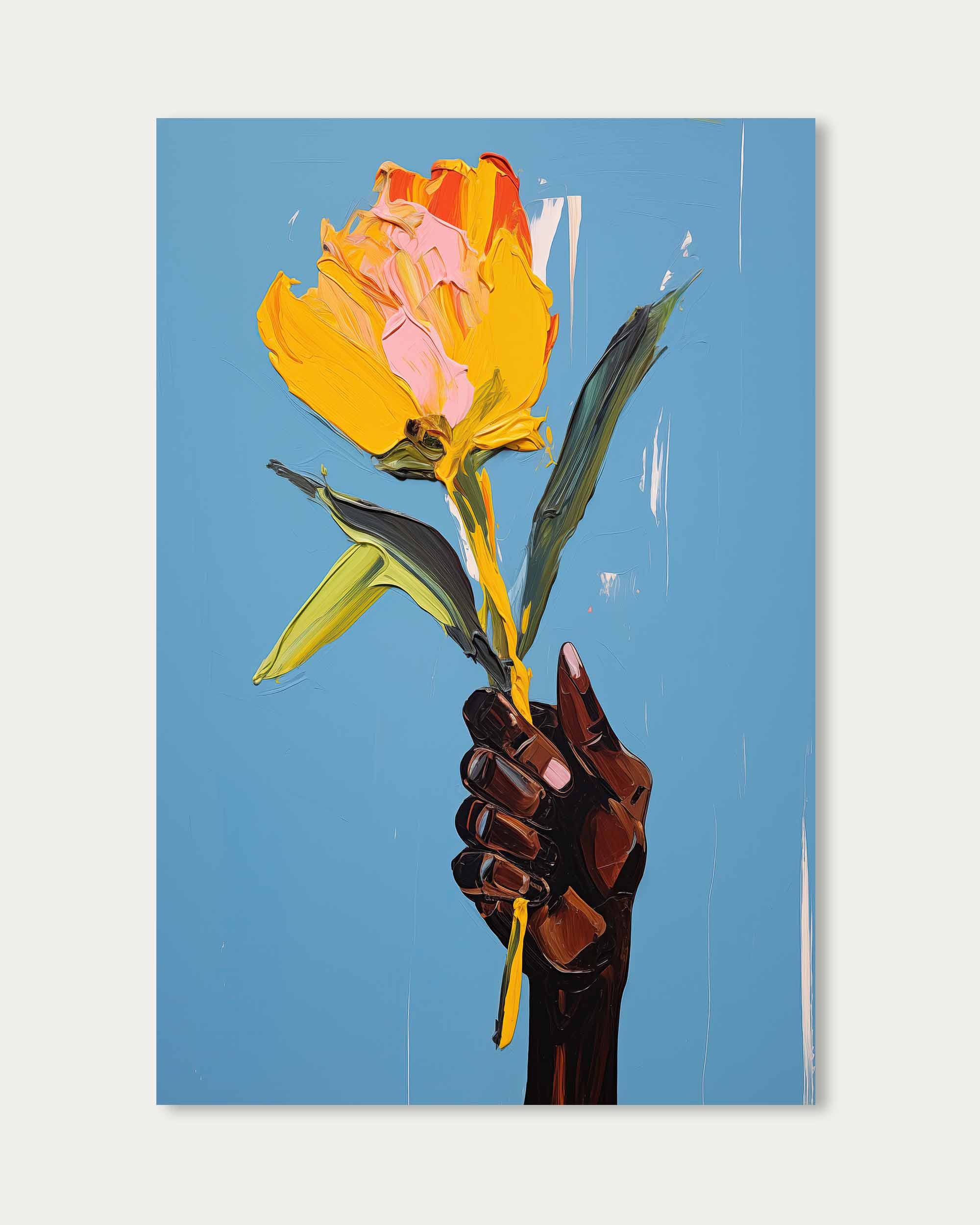 Holding A Flower Wall Art