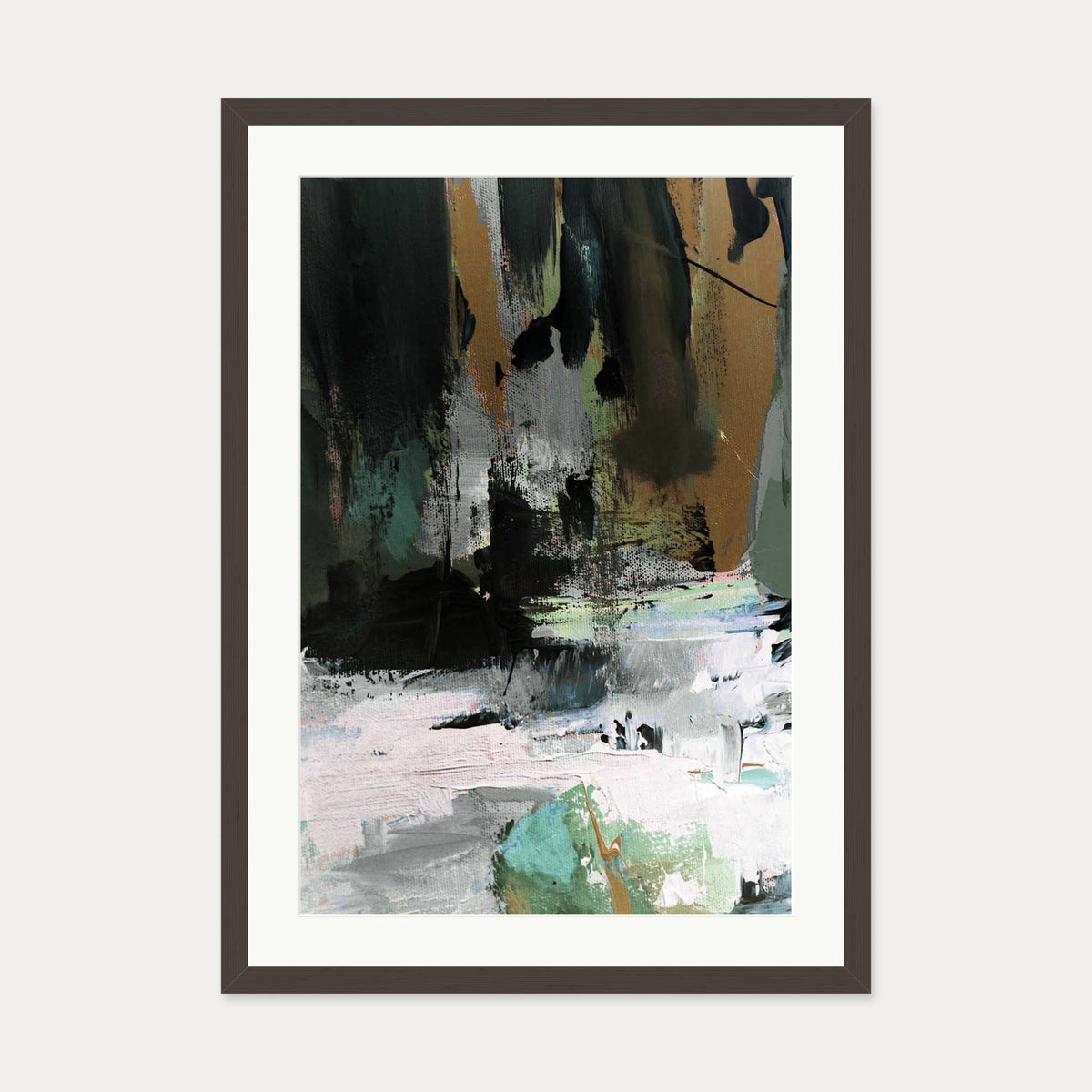 Through The Tropics Art Print — 50 x 70 cm — Brown Frame
