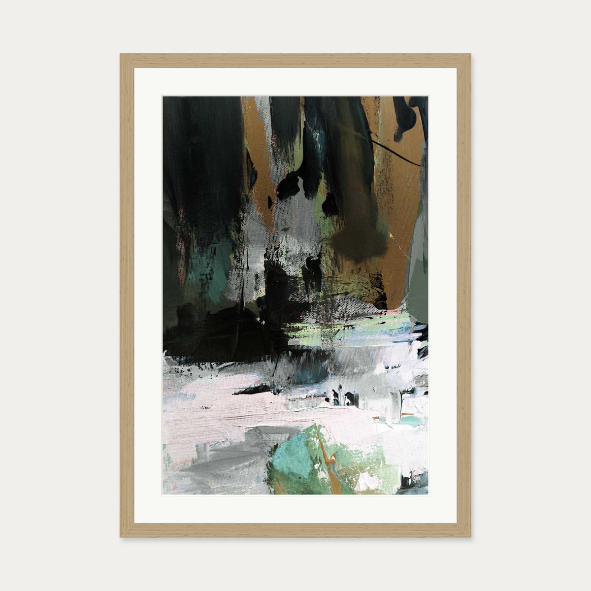 Through The Tropics Art Print — 50 x 70 cm — Oak Frame