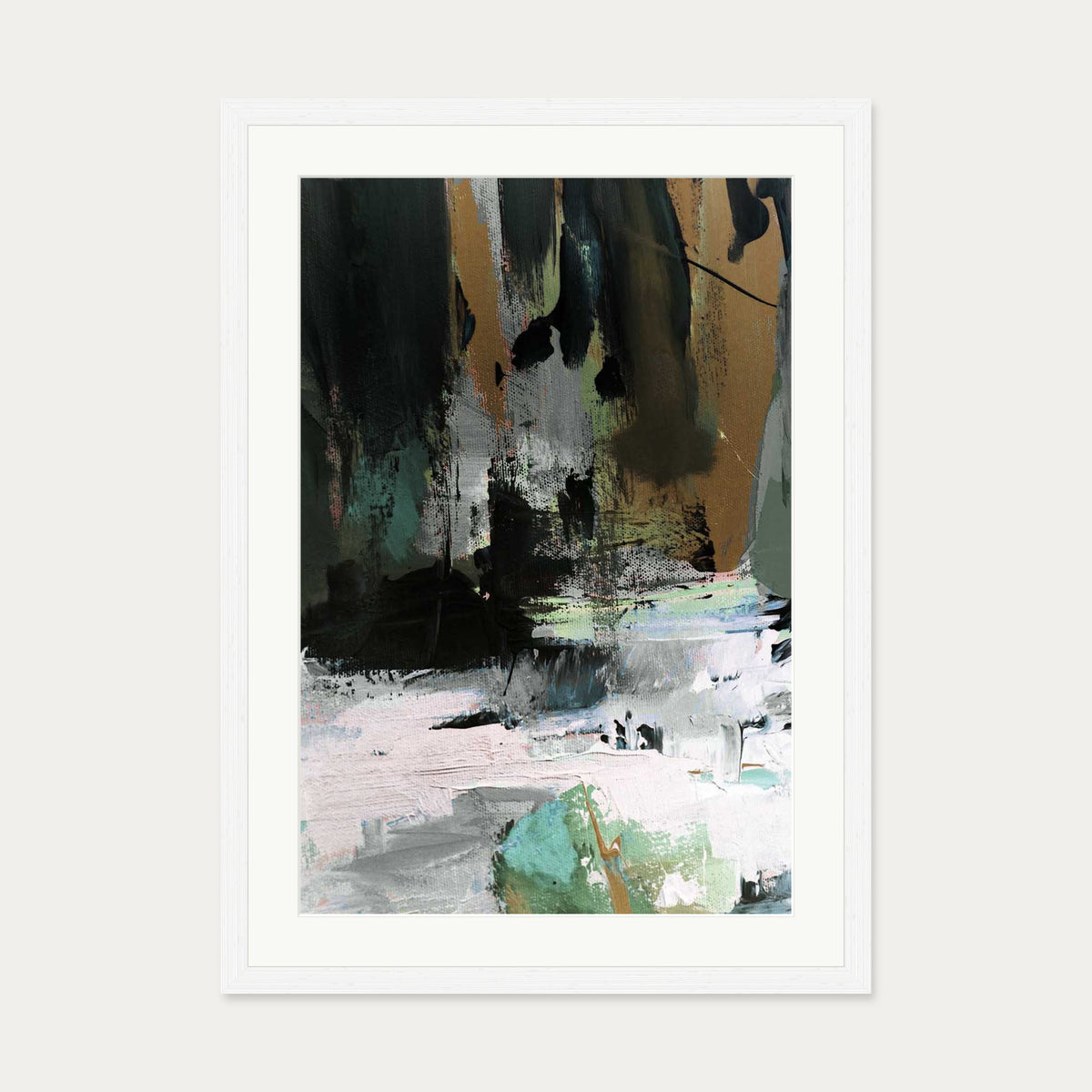 Through The Tropics Art Print — 50 x 70 cm — White Frame