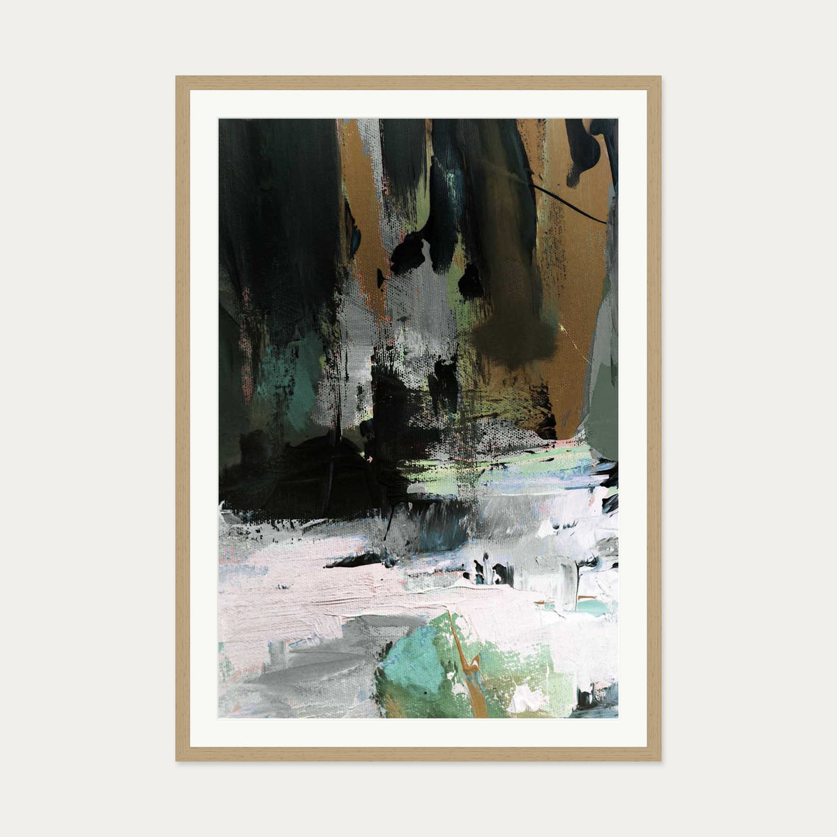 Through The Tropics Art Print — 70 x 100 cm — Oak Frame