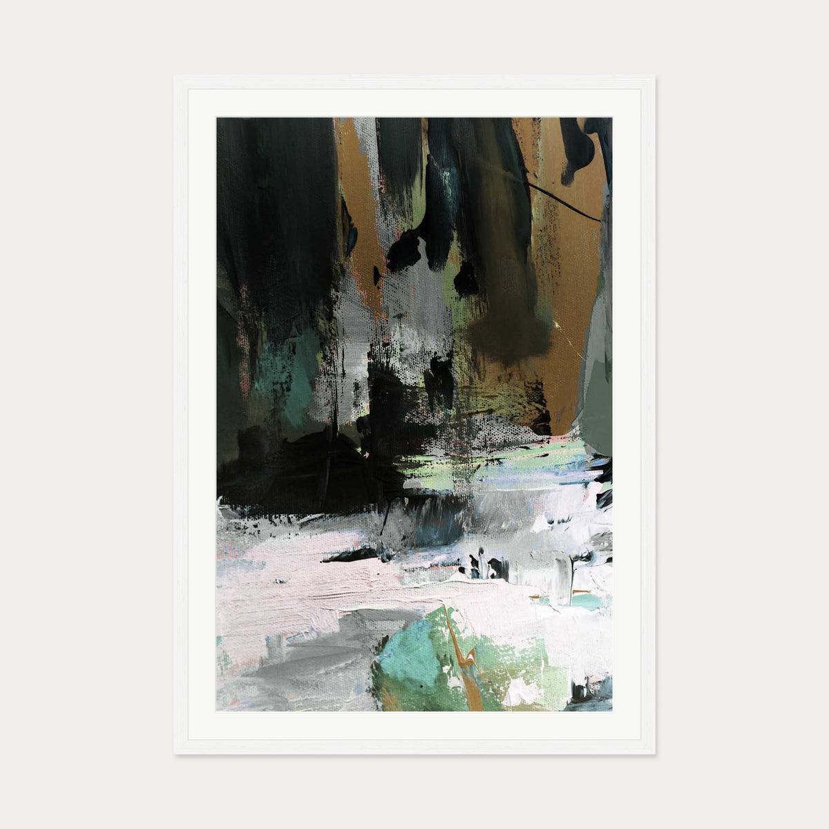 Through The Tropics Art Print — 70 x 100 cm — White Frame