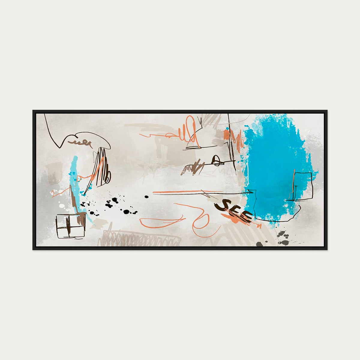 Through Time Canvas Art — 130 x 60 cm — Black Frame