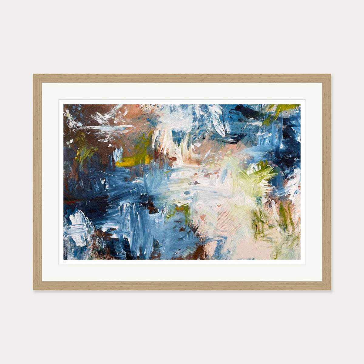 Tides Limited Edition Print — 50 x 70 cm — Oak Frame