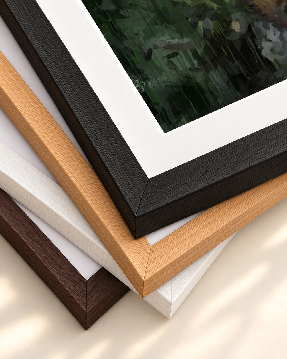Toucan Impressionist Animal Art Print — framed print corner with 5 cm mount and bevel