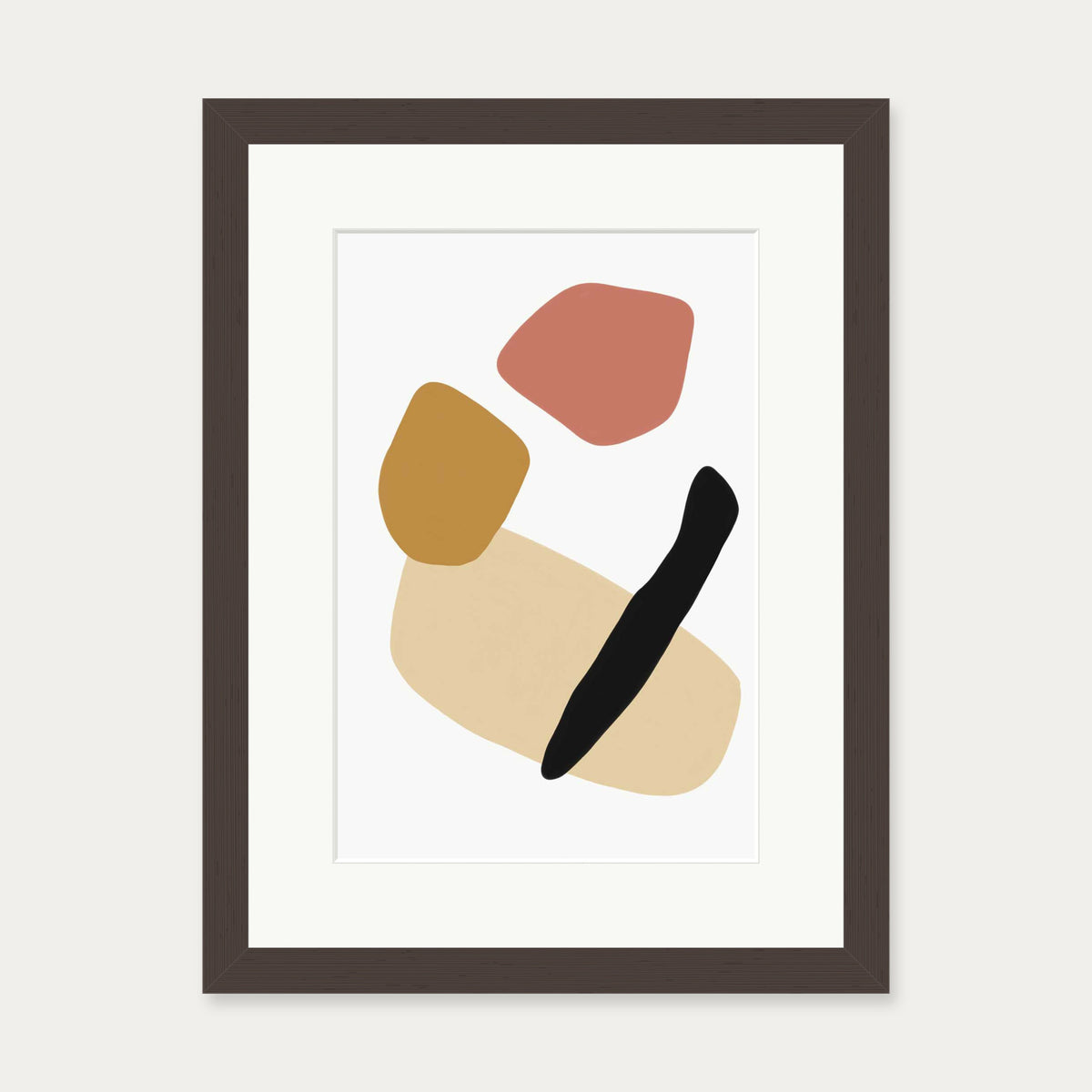 Tribal Design Art Print — 30 x 40 cm — Brown Frame