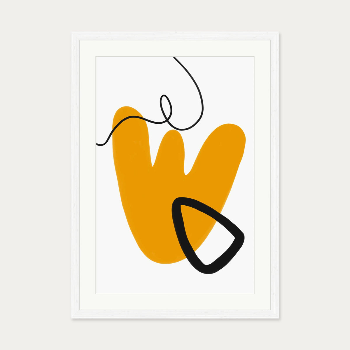 Tribal Fusion Art Print — 50 x 70 cm — White Frame