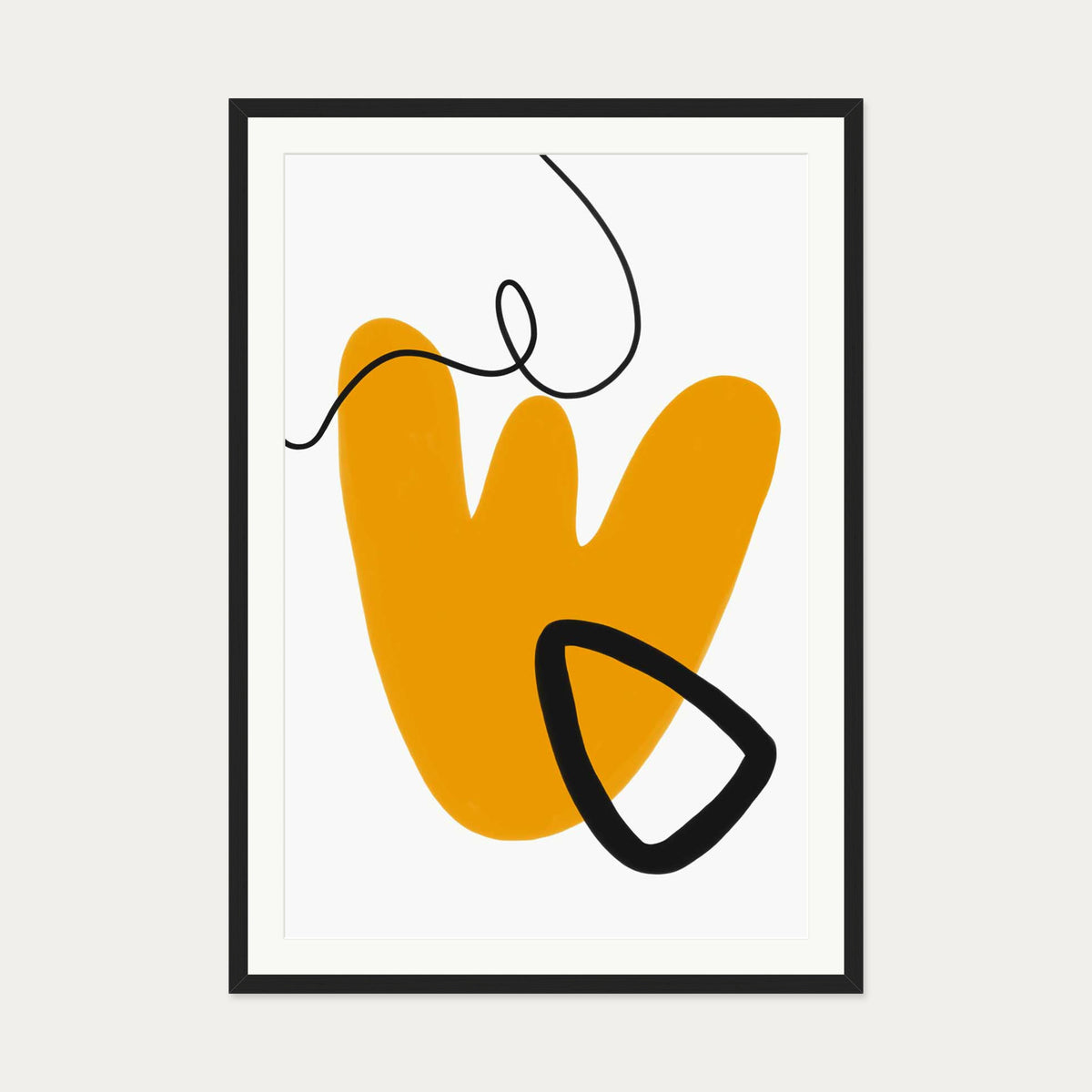 Tribal Fusion Art Print — 70 x 100 cm — Black Frame