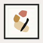 Tribal Shapes Art Print — 50 x 50 cm — Black Frame