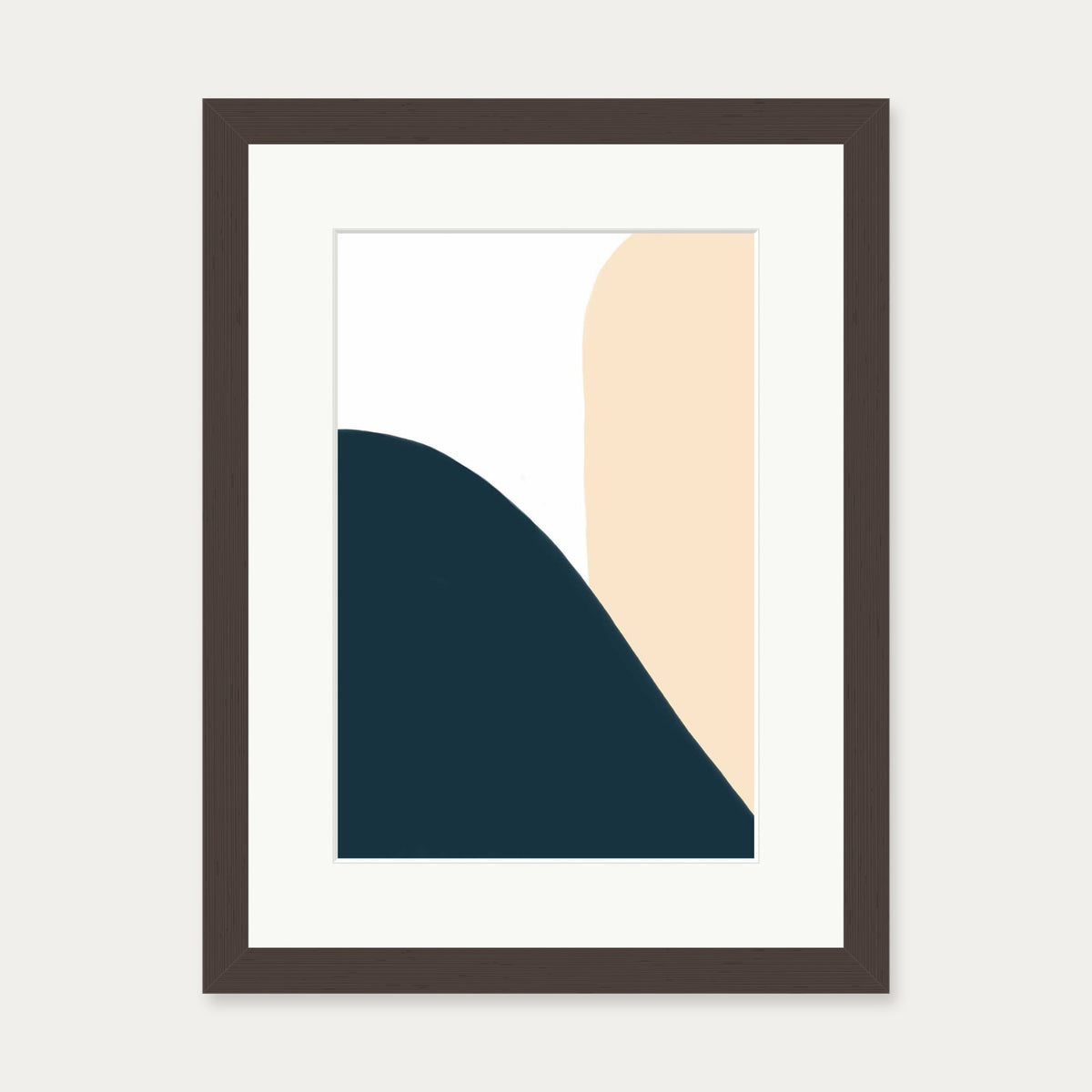 Trio Of Colours Art Print — 30 x 40 cm — Brown Frame