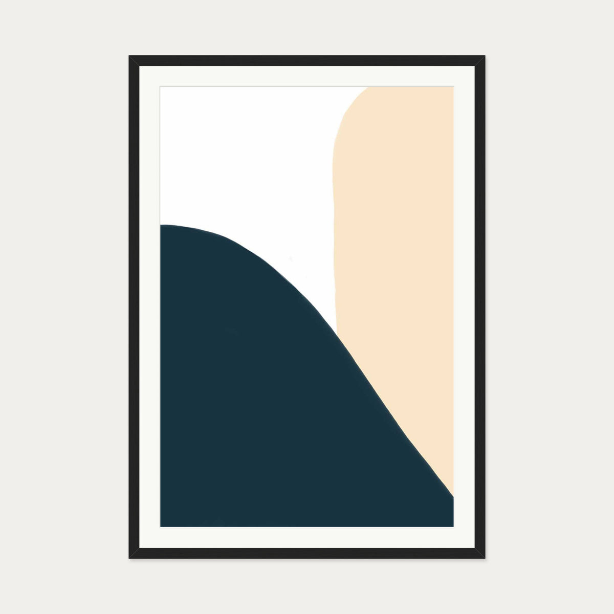 Trio Of Colours Art Print — 70 x 100 cm — Black Frame