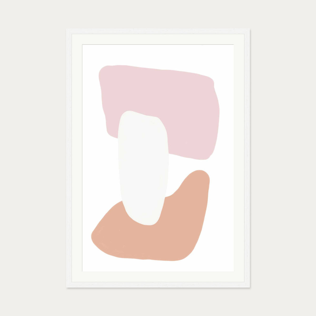 Trio Of Shapes Art Print — 70 x 100 cm — White Frame
