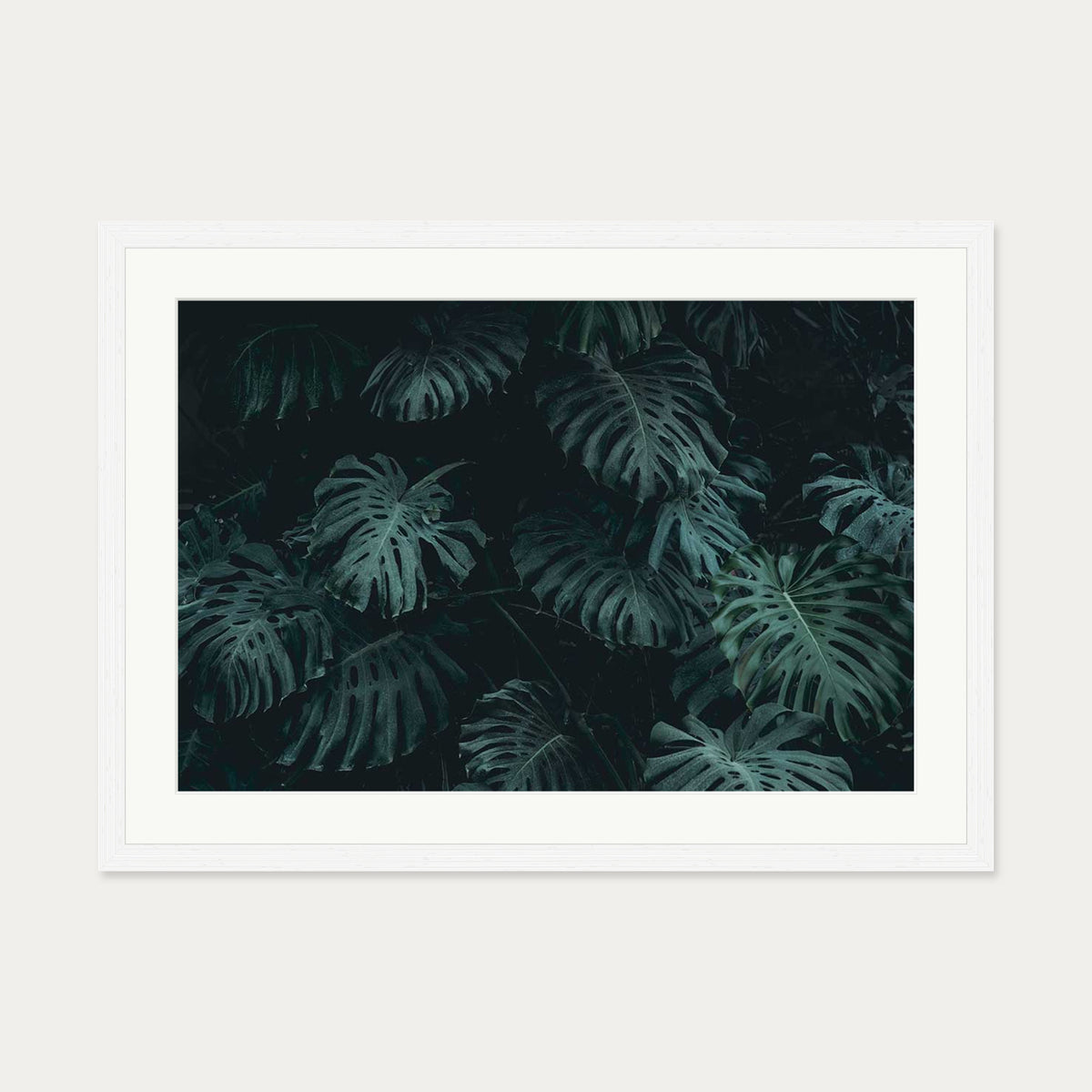 Tropical Forest III Wall Art Print — 50 x 70 cm — White Frame