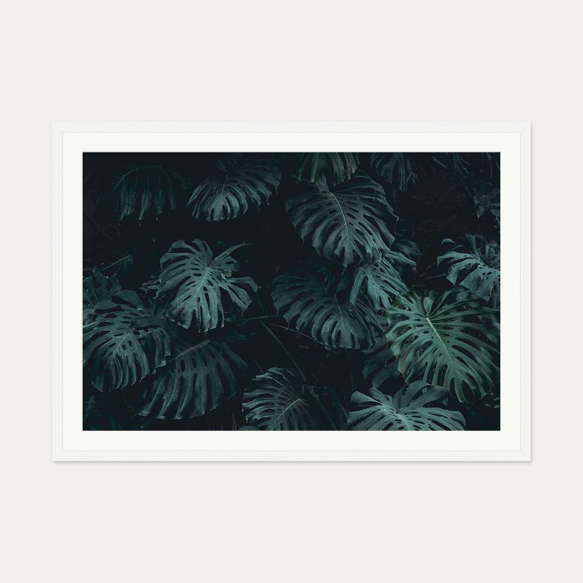 Tropical Forest III Wall Art Print — 70 x 100 cm — White Frame
