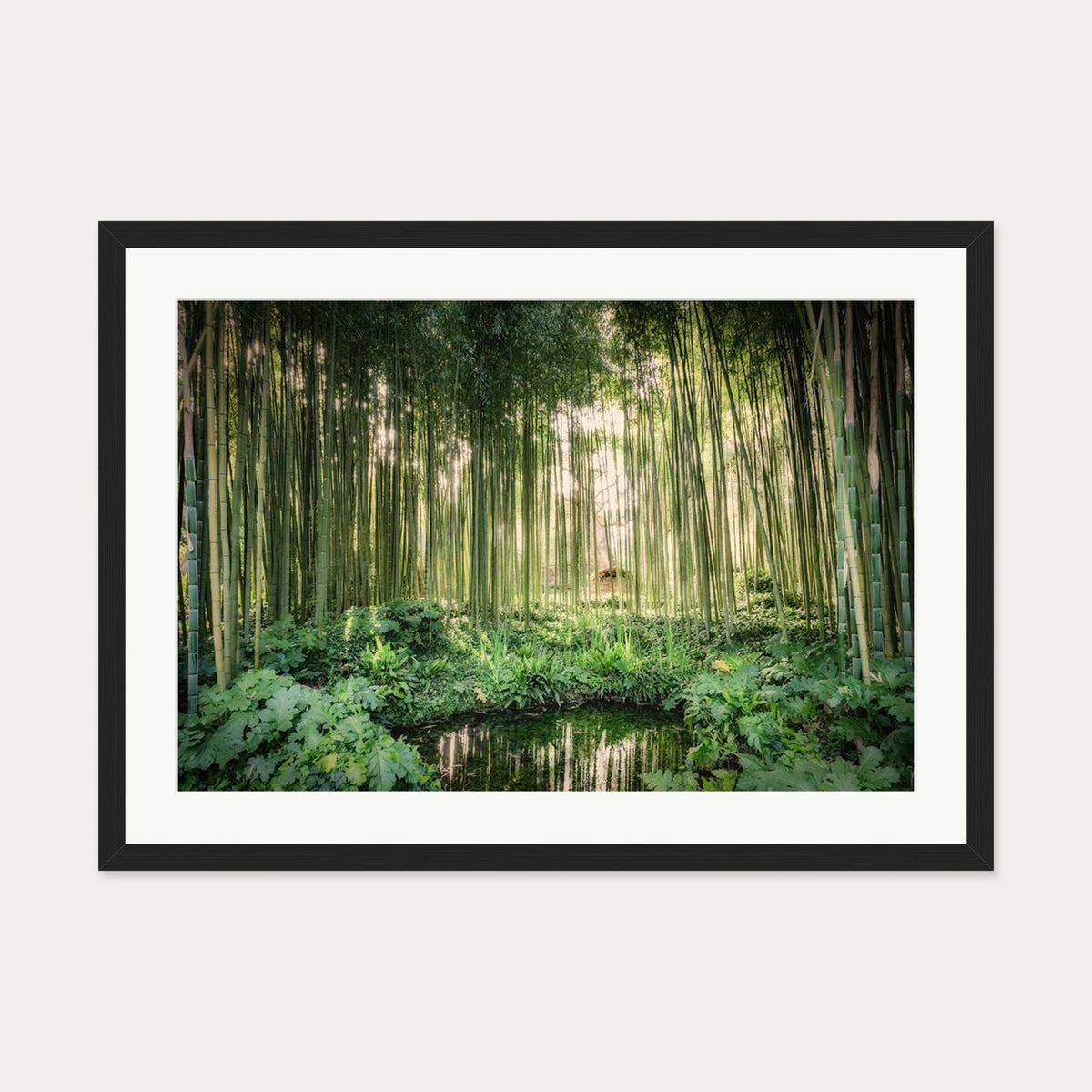 Tropical Oasis Wall Art Print — 50 x 70 cm — Black Frame