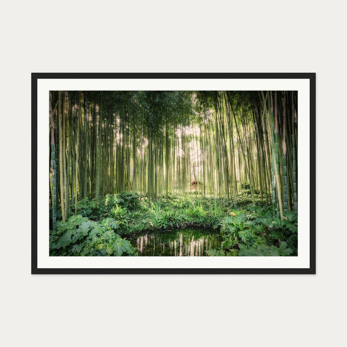 Tropical Oasis Wall Art Print — 70 x 100 cm — Black Frame