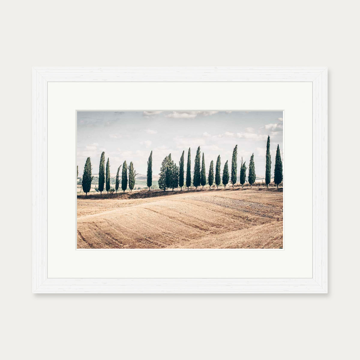 Tuscany Art Print — 30 x 40 cm — White Frame