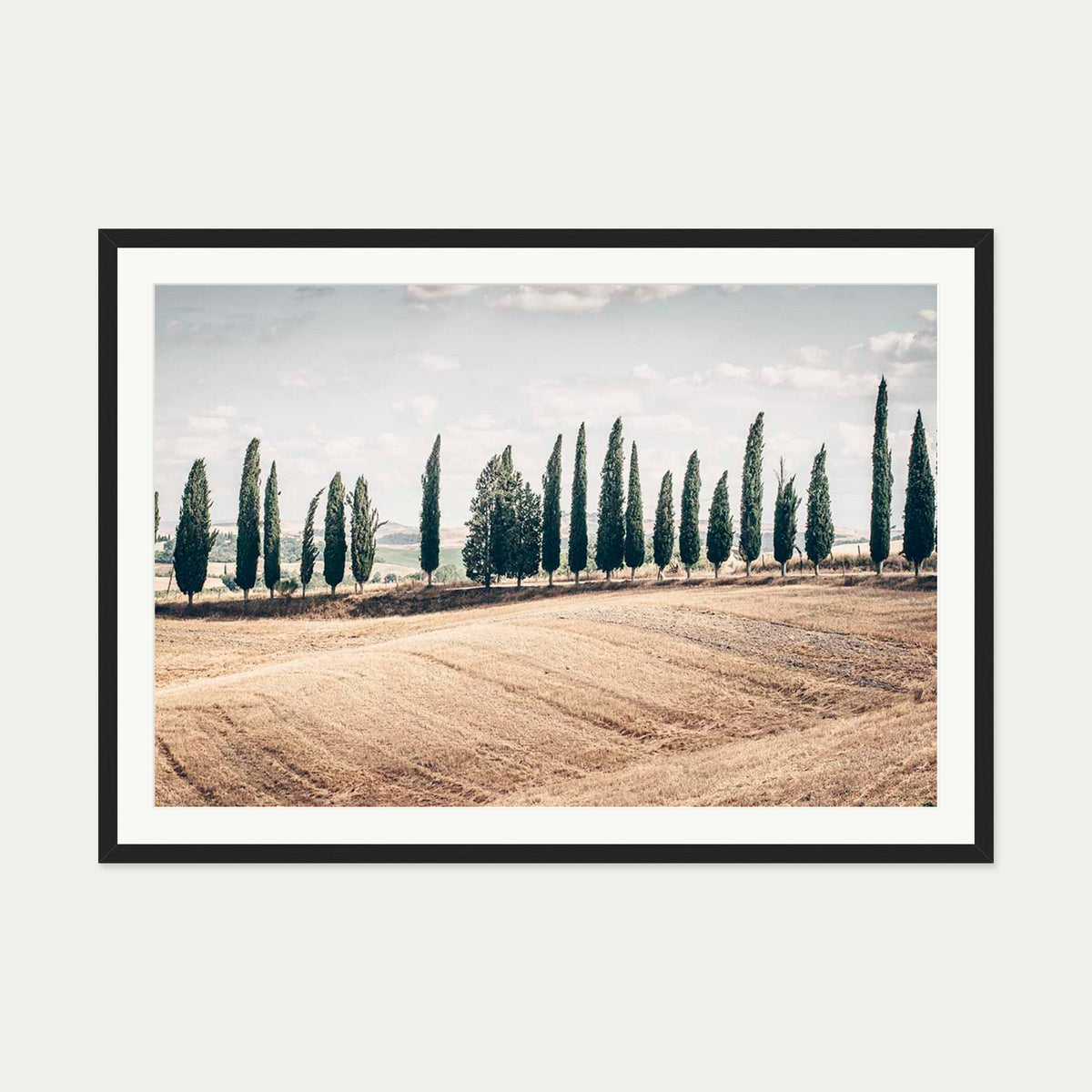Tuscany Art Print — 70 x 100 cm — Black Frame