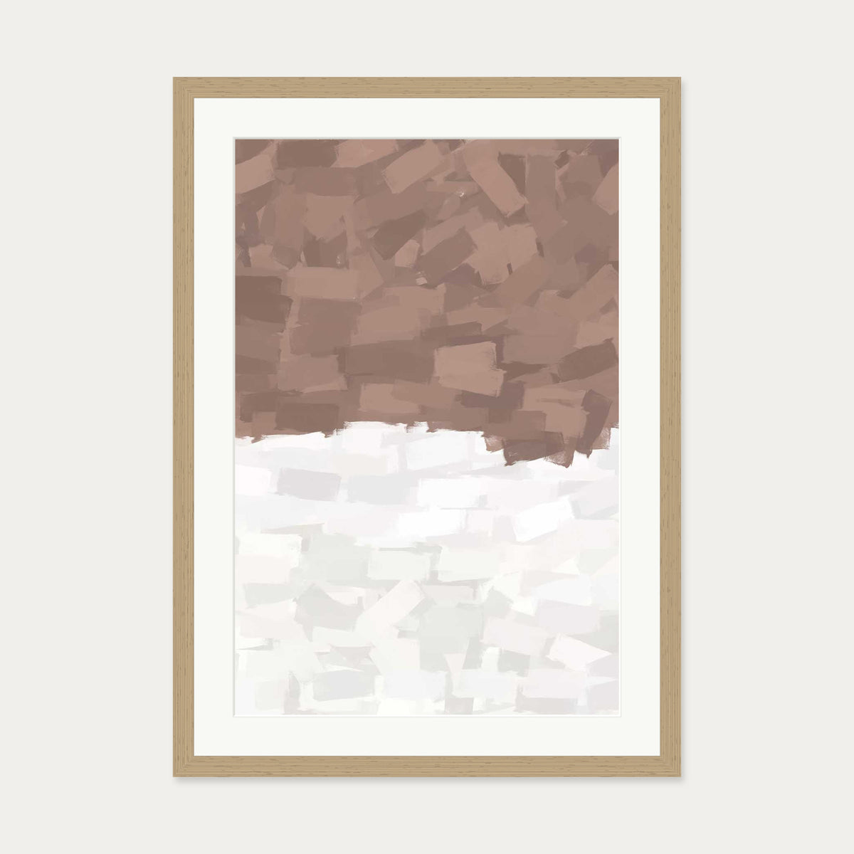 Two Parts Art Print — 50 x 70 cm — Oak Frame