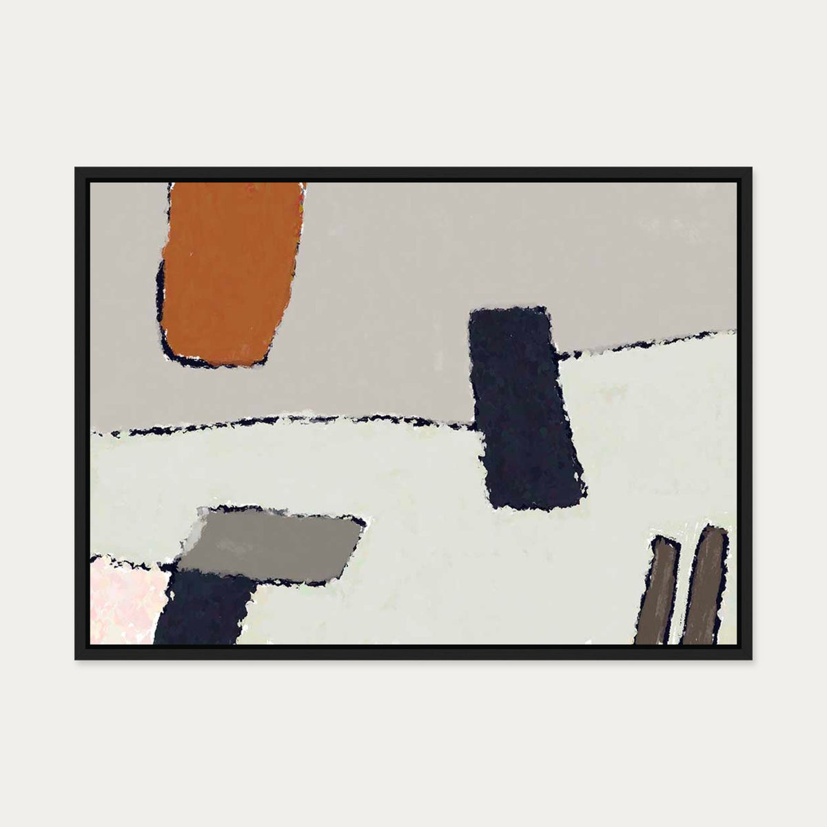 Unfolded Canvas Art — 50 x 70 cm — Black Frame
