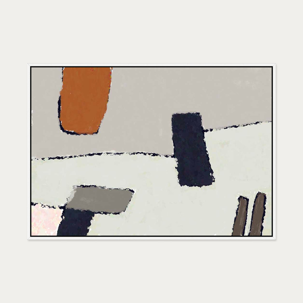 Unfolded Canvas Art — 70 x 100 cm — White Frame