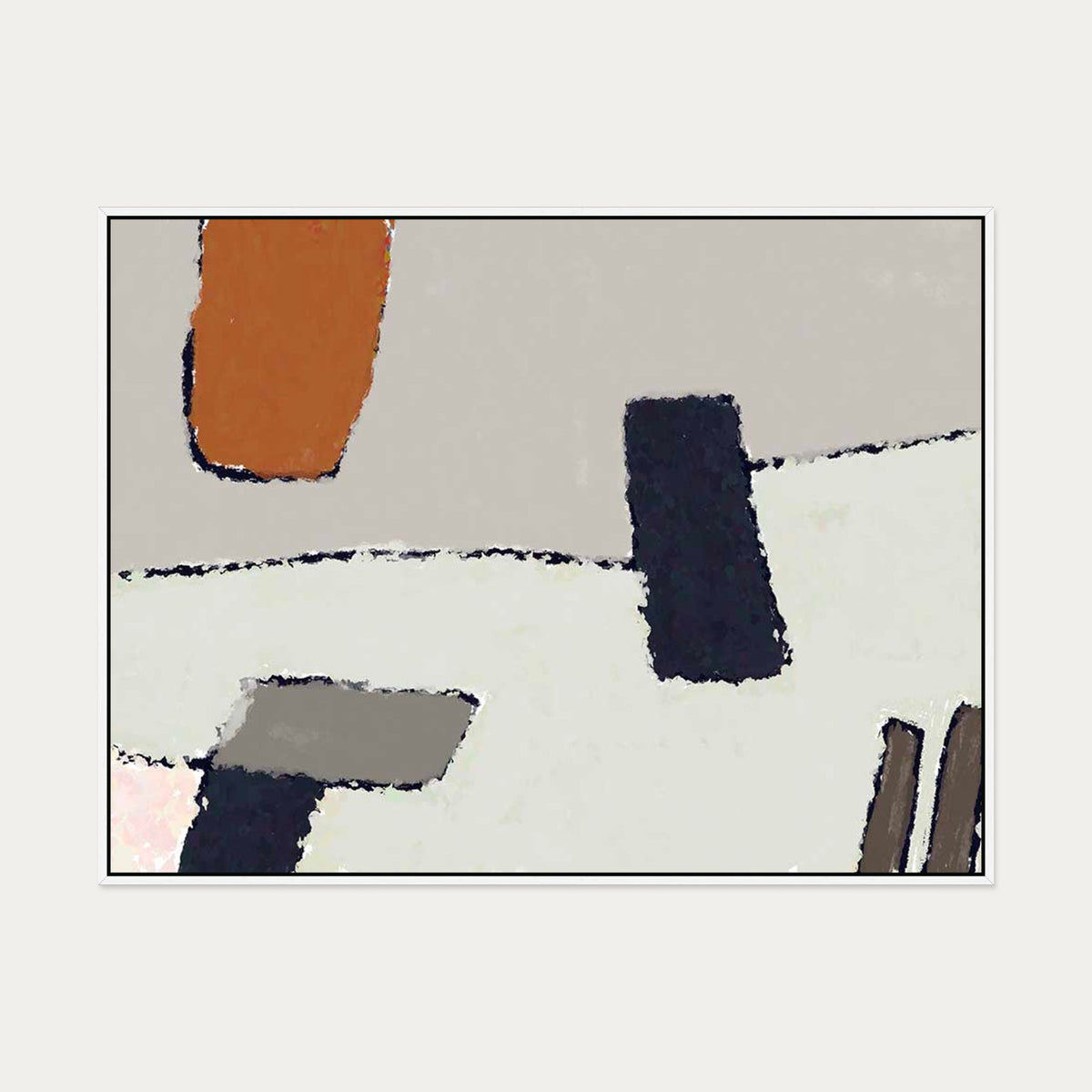 Unfolded Canvas Art — 90 x 120 cm — White Frame