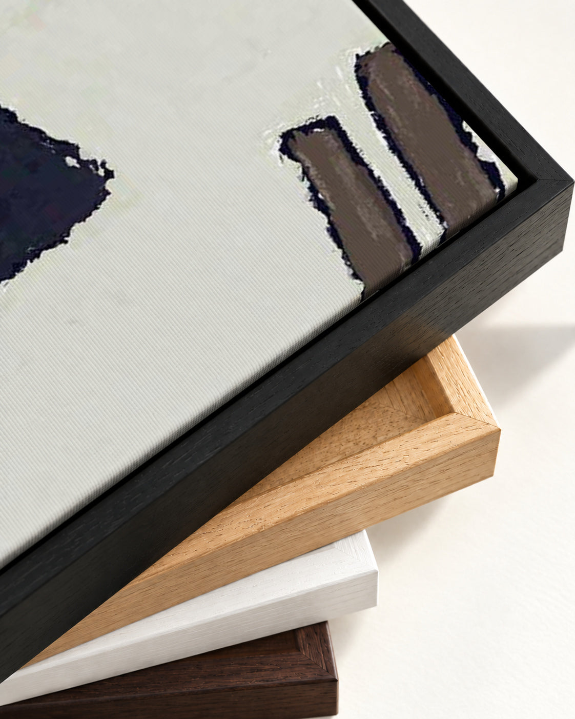 Unfolded Canvas Art — framed canvas corner and wrapped canvas detail