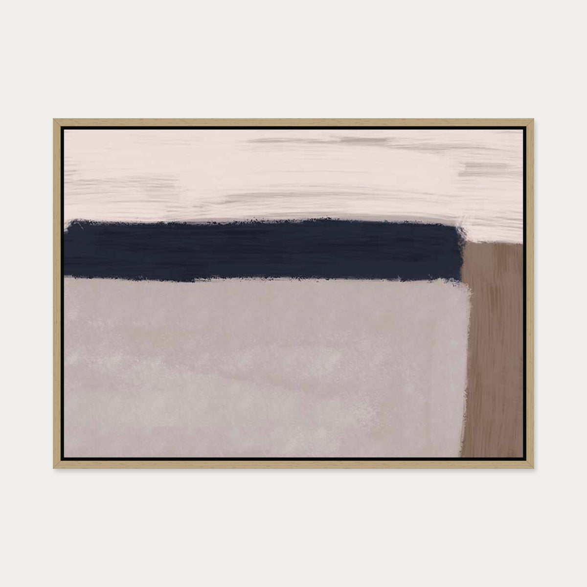 Untitled II Canvas Art — 50 x 70 cm — Oak Frame