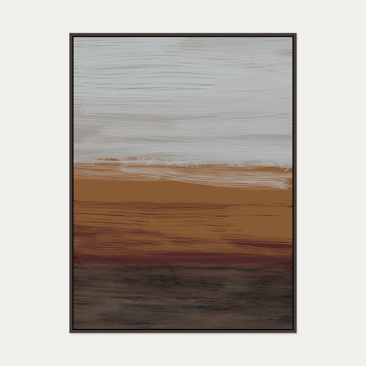 Untitled III Canvas Art — 90 x 120 cm — Brown Frame
