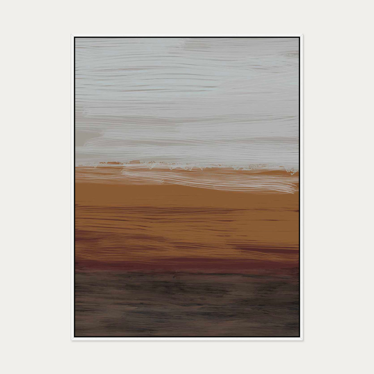 Untitled III Canvas Art — 90 x 120 cm — White Frame
