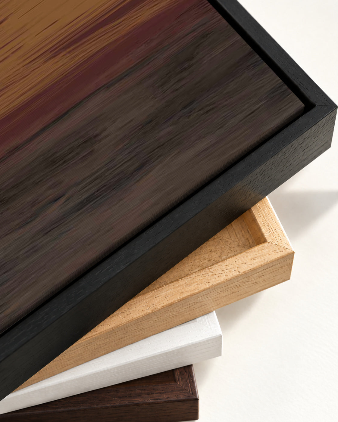 Untitled III Canvas Art — framed canvas corner and wrapped canvas detail