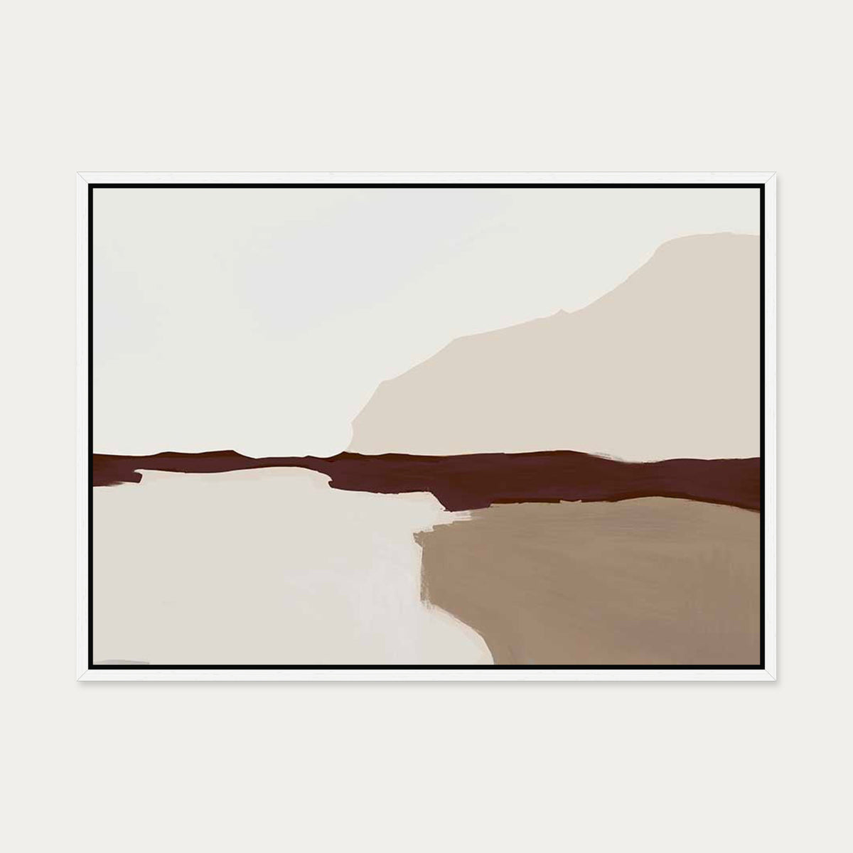 Untitled IV Canvas Art — 50 x 70 cm — White Frame
